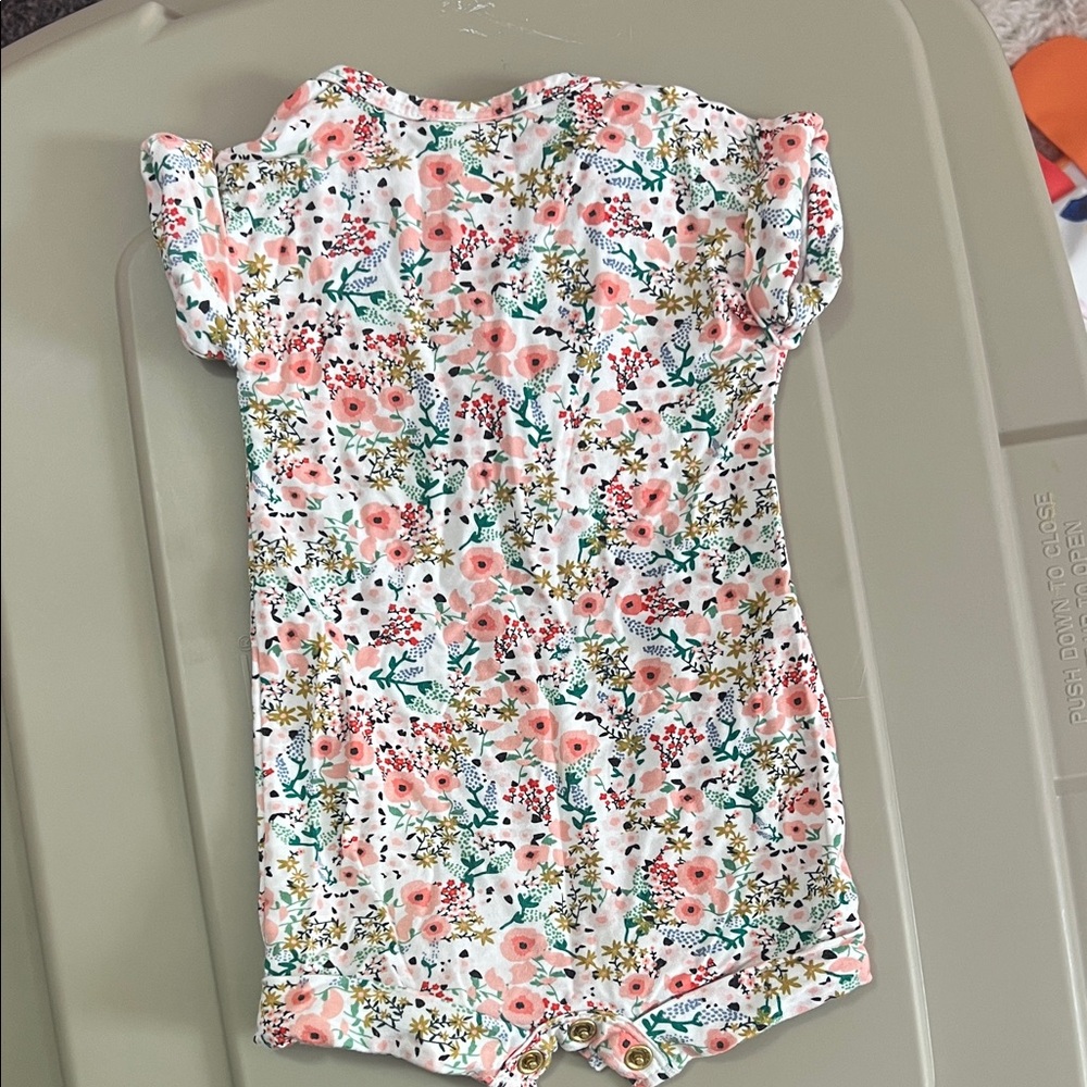Lou Lou & Company Floral Newborn One Piece Romper - Picture 3 of 6